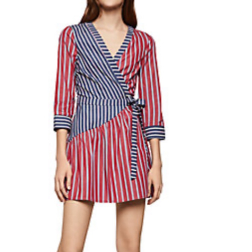 BCBGENERATION Striped  wrap dress Sz XS